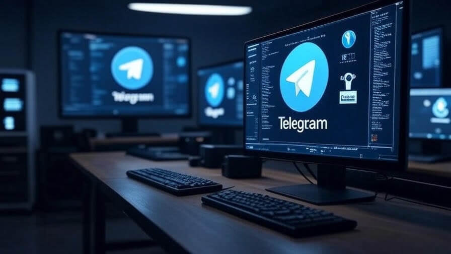 Telegram running securely on multiple desktop monitors
